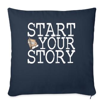 Author Schreiber - Sofa pillowcase 17,3'' x 17,3'' (45 x 45 cm) - navy - Front