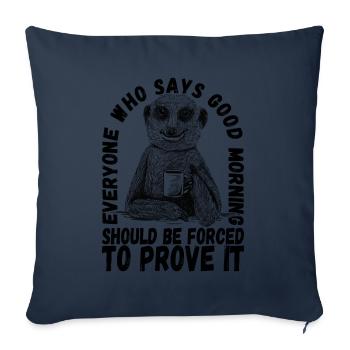 Drôles de dictons sarcastiques - Housse de coussin décorative 45 x 45 cm - bleu marine - Devant
