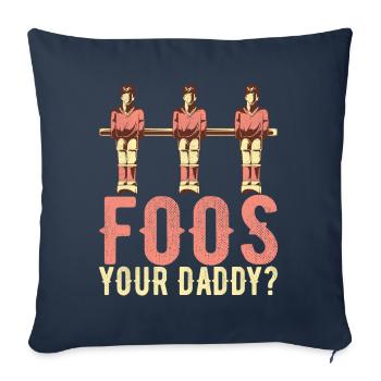 Baby-foot - Housse de coussin décorative 45 x 45 cm - bleu marine - Devant