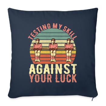 Baby-foot - Housse de coussin décorative 45 x 45 cm - bleu marine - Devant