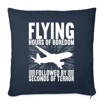 Pilot Airplane - Sofa pillowcase 17,3'' x 17,3'' (45 x 45 cm) - navy - Front
