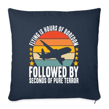 Pilot Airplane - Sofa pillowcase 17,3'' x 17,3'' (45 x 45 cm) - navy - Front