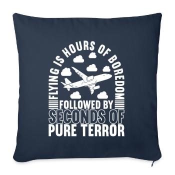 Pilot Airplane - Sofa pillowcase 17,3'' x 17,3'' (45 x 45 cm) - navy - Front