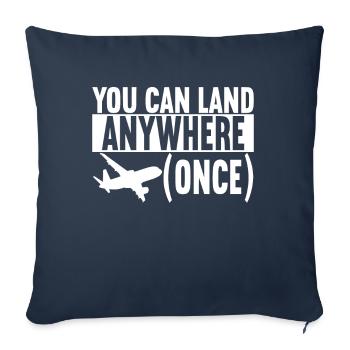Pilot Airplane - Sofa pillowcase 17,3'' x 17,3'' (45 x 45 cm) - navy - Front