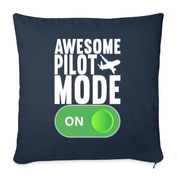 Pilot Airplane - Sofa pillowcase 17,3'' x 17,3'' (45 x 45 cm) - navy - Front