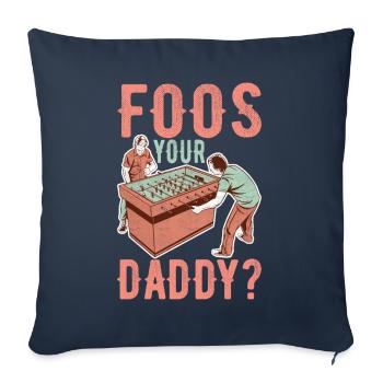 Baby-foot - Housse de coussin décorative 45 x 45 cm - bleu marine - Devant