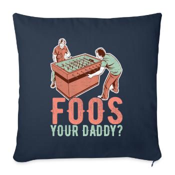 Baby-foot - Housse de coussin décorative 45 x 45 cm - bleu marine - Devant