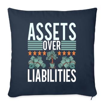Aktien Aktionär Investor - Sofakissenbezug 45 x 45 cm - Navy - Vorne