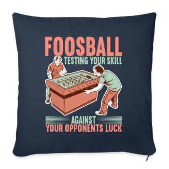 Baby-foot - Housse de coussin décorative 45 x 45 cm - bleu marine - Devant