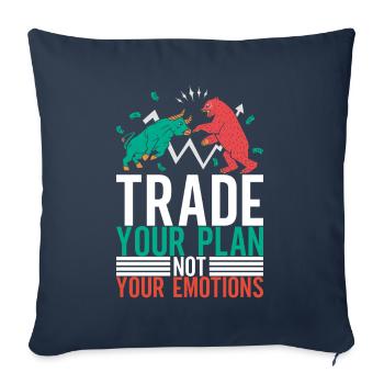 Aktien Aktionär Investor - Sofakissenbezug 45 x 45 cm - Navy - Vorne