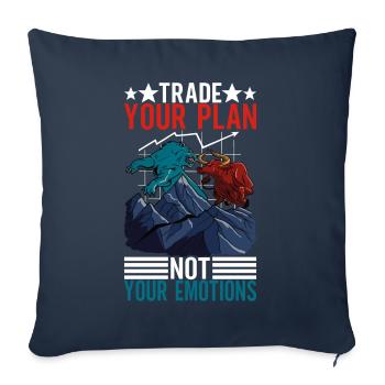 Aktien Aktionär Investor - Sofakissenbezug 45 x 45 cm - Navy - Vorne