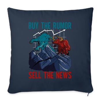 Aktien Aktionär Investor - Sofakissenbezug 45 x 45 cm - Navy - Vorne