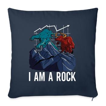 Actions Actionnaire Investisseur - Housse de coussin décorative 45 x 45 cm - bleu marine - Devant