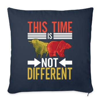 Actions Actionnaire Investisseur - Housse de coussin décorative 45 x 45 cm - bleu marine - Devant