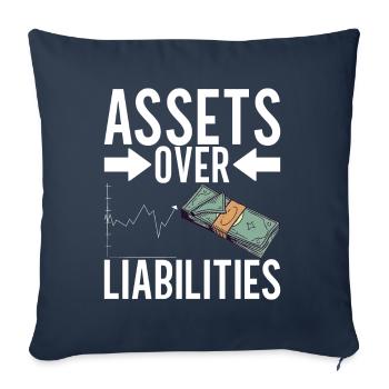 Aktien Aktionär Investor - Sofakissenbezug 45 x 45 cm - Navy - Vorne