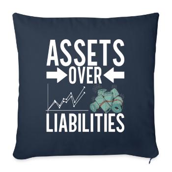 Actions Actionnaire Investisseur - Housse de coussin décorative 45 x 45 cm - bleu marine - Devant