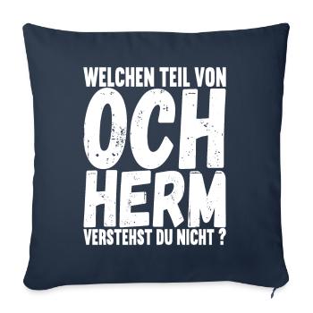 Aachener Slang - Sofakissenbezug 45 x 45 cm - Navy - Vorne