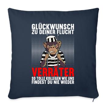 Abschiedsgeschenk Kollege Jobwechsel - Sofakissenbezug 45 x 45 cm - Navy - Vorne