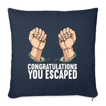 Farewell gift from colleague Jobwechsel - Sofa pillowcase 17,3'' x 17,3'' (45 x 45 cm) - navy - Front