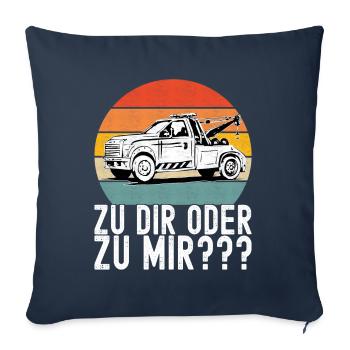 Abschleppwagen Abschleppdienst - Sofakissenbezug 45 x 45 cm - Navy - Vorne