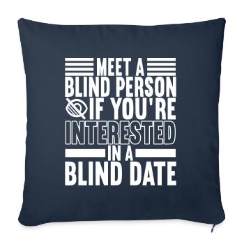 Blind visual impairment - Sofa pillowcase 17,3'' x 17,3'' (45 x 45 cm) - navy - Front