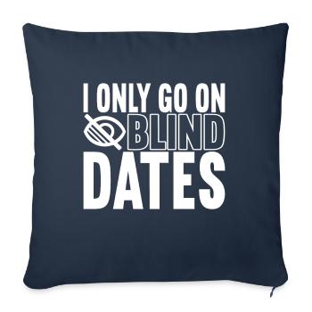 Blind visual impairment - Sofa pillowcase 17,3'' x 17,3'' (45 x 45 cm) - navy - Front