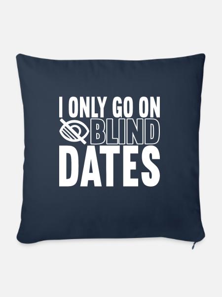 Blind Sehbehinderung - Sofakissenbezug 45 x 45 cm - Navy