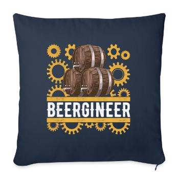 Beer brewers Beer brewing - Sofa pillowcase 17,3'' x 17,3'' (45 x 45 cm) - navy - Front
