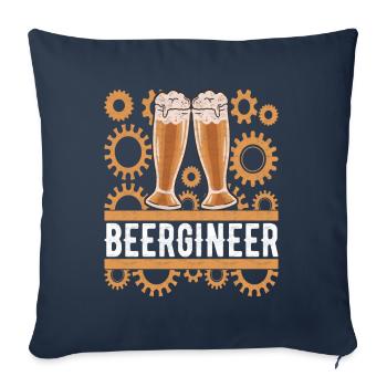 Beer brewers Beer brewing - Sofa pillowcase 17,3'' x 17,3'' (45 x 45 cm) - navy - Front