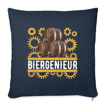 Beer brewers Beer brewing - Sofa pillowcase 17,3'' x 17,3'' (45 x 45 cm) - navy - Front