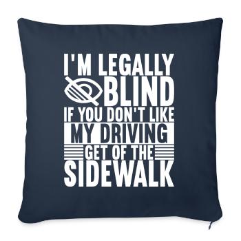 Blind visual impairment - Sofa pillowcase 17,3'' x 17,3'' (45 x 45 cm) - navy - Front