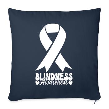 Blind visual impairment - Sofa pillowcase 17,3'' x 17,3'' (45 x 45 cm) - navy - Front