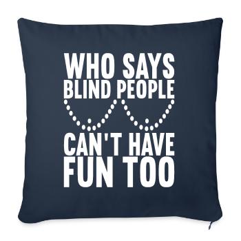 Blind visual impairment - Sofa pillowcase 17,3'' x 17,3'' (45 x 45 cm) - navy - Front