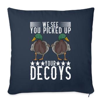 Hunting Hunter Bird Hunt - Sofa pillowcase 17,3'' x 17,3'' (45 x 45 cm) - navy - Front