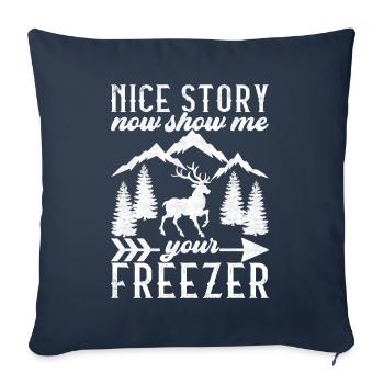 Hunting Hunter Hunting Deer - Sofa pillowcase 17,3'' x 17,3'' (45 x 45 cm) - navy - Front