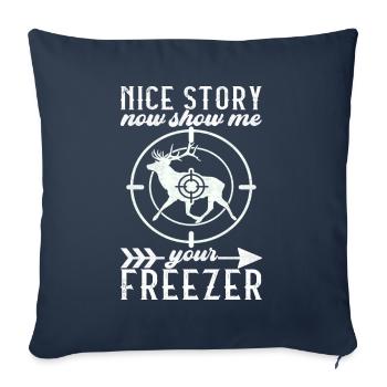 Hunting Hunter Hunting Deer - Sofa pillowcase 17,3'' x 17,3'' (45 x 45 cm) - navy - Front