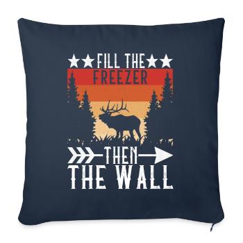 Hunting Hunter Hunting Deer - Sofa pillowcase 17,3'' x 17,3'' (45 x 45 cm) - navy - Front