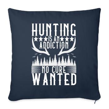 Hunting Hunter Hunting Deer - Sofa pillowcase 17,3'' x 17,3'' (45 x 45 cm) - navy - Front