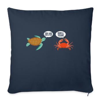 Turtle Turtle Aquatic turtle - Sofa pillowcase 17,3'' x 17,3'' (45 x 45 cm) - navy - Front