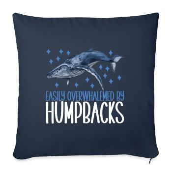 Whale Watchers - Sofa pillowcase 17,3'' x 17,3'' (45 x 45 cm) - navy - Front