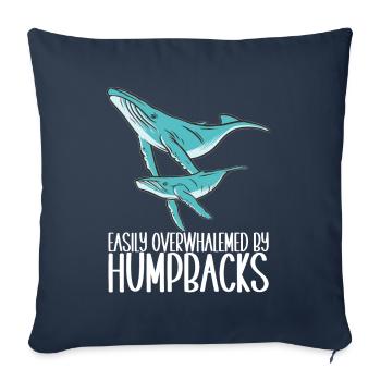 Whale Watchers - Sofa pillowcase 17,3'' x 17,3'' (45 x 45 cm) - navy - Front