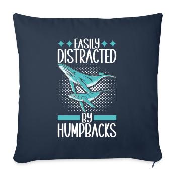 Whale Watchers - Sofa pillowcase 17,3'' x 17,3'' (45 x 45 cm) - navy - Front