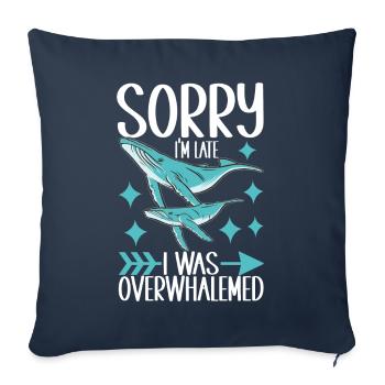 Whale Watchers - Sofa pillowcase 17,3'' x 17,3'' (45 x 45 cm) - navy - Front
