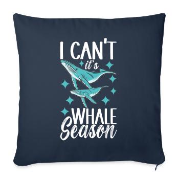 Whale Watchers - Sofa pillowcase 17,3'' x 17,3'' (45 x 45 cm) - navy - Front