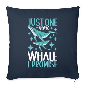 Whale Watchers - Sofa pillowcase 17,3'' x 17,3'' (45 x 45 cm) - navy - Front