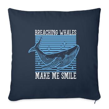 Whale Watchers - Sofa pillowcase 17,3'' x 17,3'' (45 x 45 cm) - navy - Front