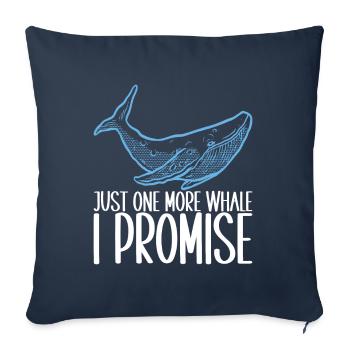 Whale Watchers - Sofa pillowcase 17,3'' x 17,3'' (45 x 45 cm) - navy - Front