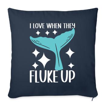 Whale Watchers - Sofa pillowcase 17,3'' x 17,3'' (45 x 45 cm) - navy - Front