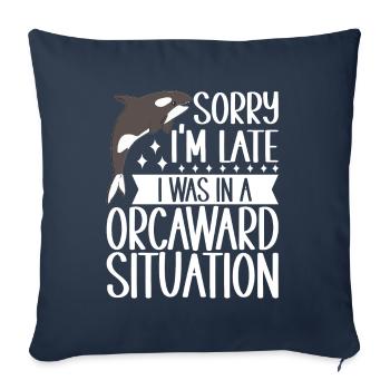 Whale Whale Watching Orca - Sofa pillowcase 17,3'' x 17,3'' (45 x 45 cm) - navy - Front