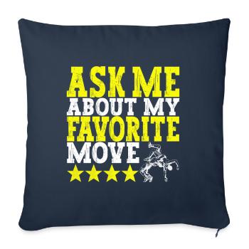 Lutte Lutteurs Lutteurs - Housse de coussin décorative 45 x 45 cm - bleu marine - Devant